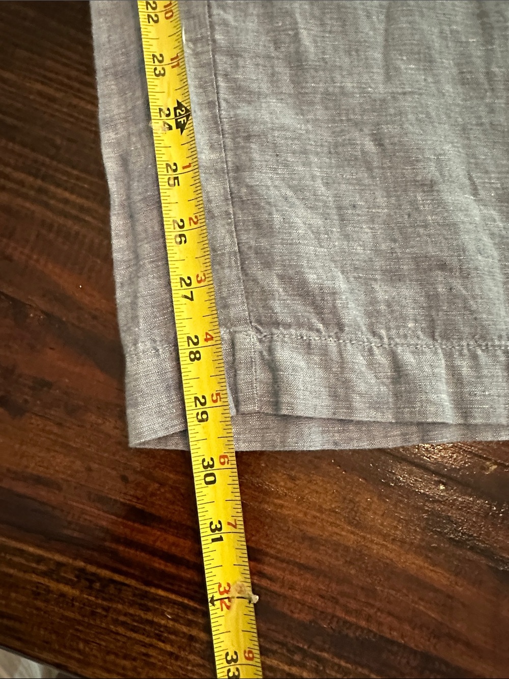 Athleta Cabo Linen Wide Leg 12 chambray pockets drawstring pants - Picture 13 of 16